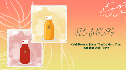FLO Juices by NeoBean – cold-pressed functional juices made with real fruit, adaptogens, and mushrooms to support focus, calm, and daily wellness.