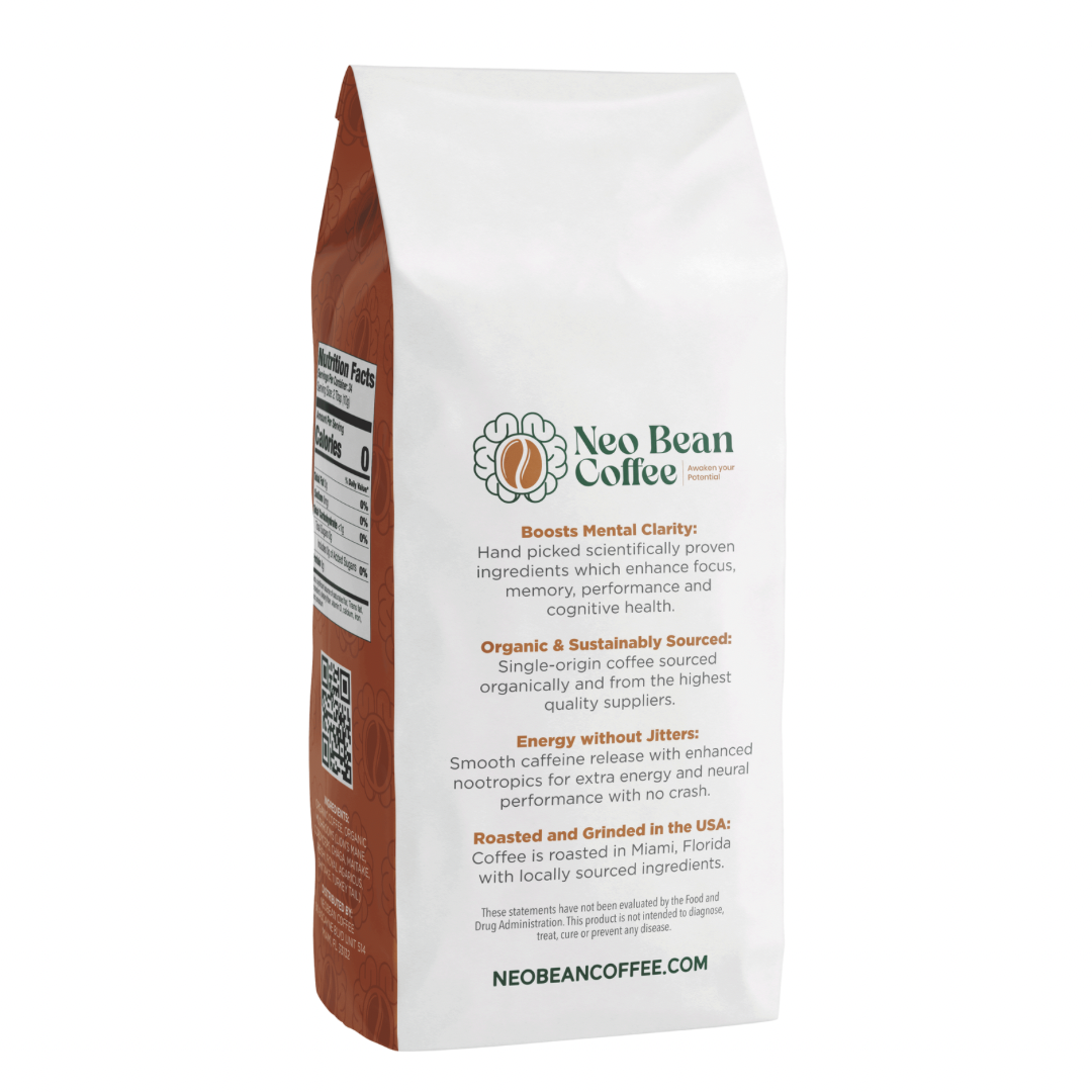 Cerebro Blend Adaptogen coffee for mental clarity, focus, and memory. 