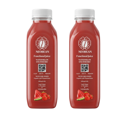 Neobean FLO Organic Cold-Pressed Juice with Lionsmane, L-Theanine & Ashwagandha - MIAMI ONLY 100% Fruit Juice