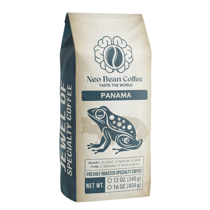 Neo Bean Coffee Panama single-origin specialty coffee, sourced from fair-trade farms and roasted fresh for a smooth and aromatic experience.
