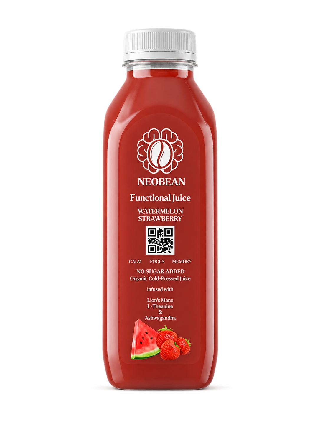 Neobean FLO Watermelon Strawberry functional juice bottle
