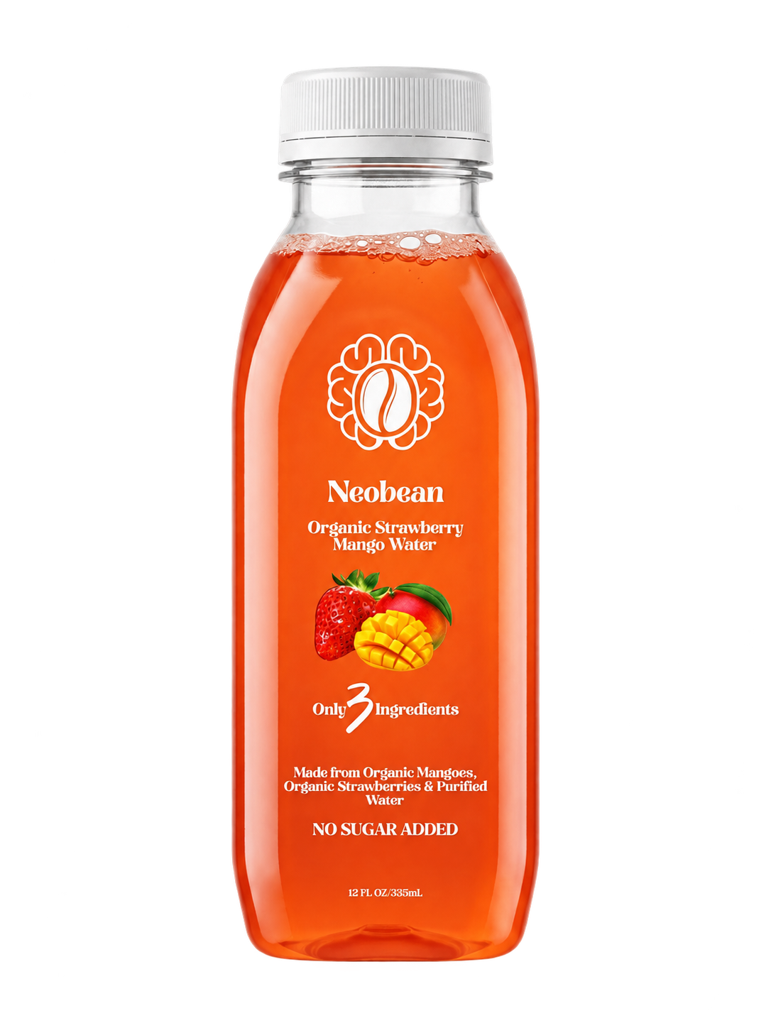 Neobean organic strawberry mango water bottle