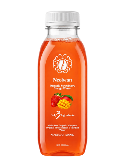 Neobean organic strawberry mango water bottle